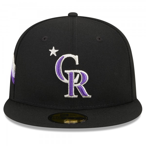 Бейсболка Colorado Rockies New Era 2023 MLB All-Star Game Workout 59FIFTY - Black