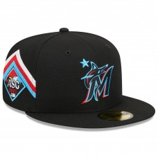 Бейсболка Miami Marlins New Era 2023 MLB All-Star Game Workout 59FIFTY - Black