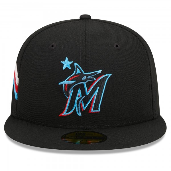 Бейсболка Miami Marlins New Era 2023 MLB All-Star Game Workout 59FIFTY - Black