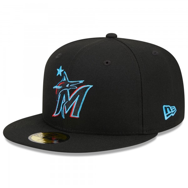 Бейсболка Miami Marlins New Era 2023 MLB All-Star Game Workout 59FIFTY - Black