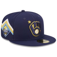 Бейсболка Milwaukee Brewers New Era 2023 MLB All-Star Game Workout 59FIFTY - Navy