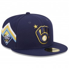 Бейсболка Milwaukee Brewers New Era 2023 MLB All-Star Game Workout 59FIFTY - Navy