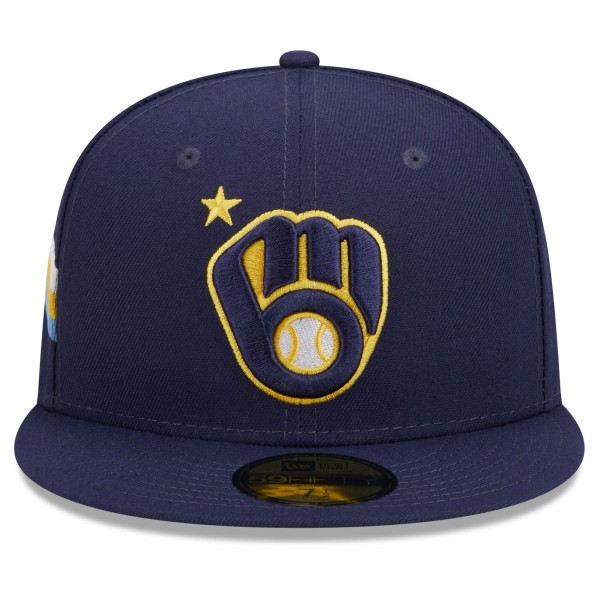 Бейсболка Milwaukee Brewers New Era 2023 MLB All-Star Game Workout 59FIFTY - Navy