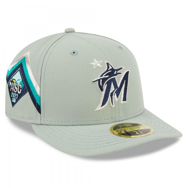 Бейсболка Miami Marlins New Era 2023 MLB All-Star Game On-Field Low Profile 59FIFTY - Mint