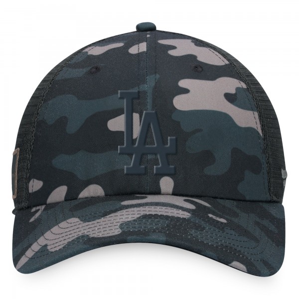 Бейсболка Los Angeles Dodgers Camo Trucker - Black