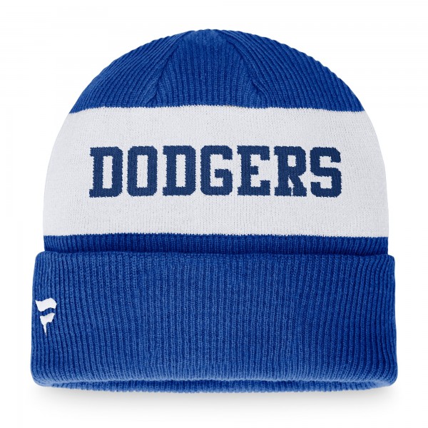 Шапка Los Angeles Dodgers Wordmark Cuffed Knit - Royal/White