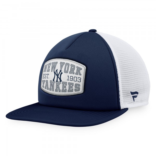 New York Yankees Fanatics Navy Foam Front Patch Trucker Snapback Hat