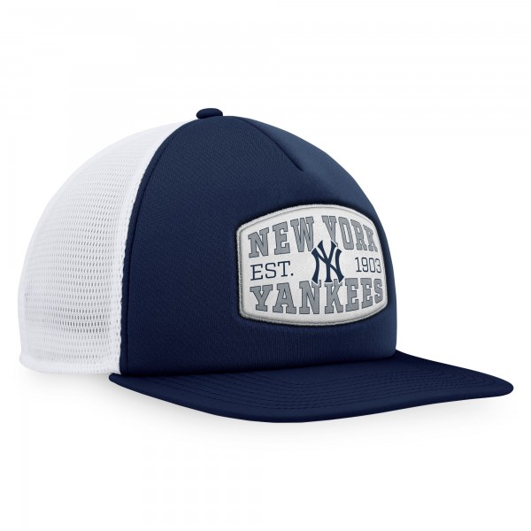 New York Yankees Fanatics Navy Foam Front Patch Trucker Snapback Hat