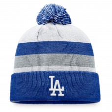 Шапка с помпоном Los Angeles Dodgers Stripe Cuffed Knit - Royal