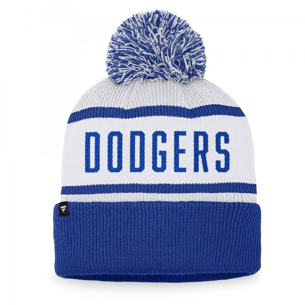 Шапка с помпоном Los Angeles Dodgers Cooperstown Collection Cuffed Knit - Royal/White