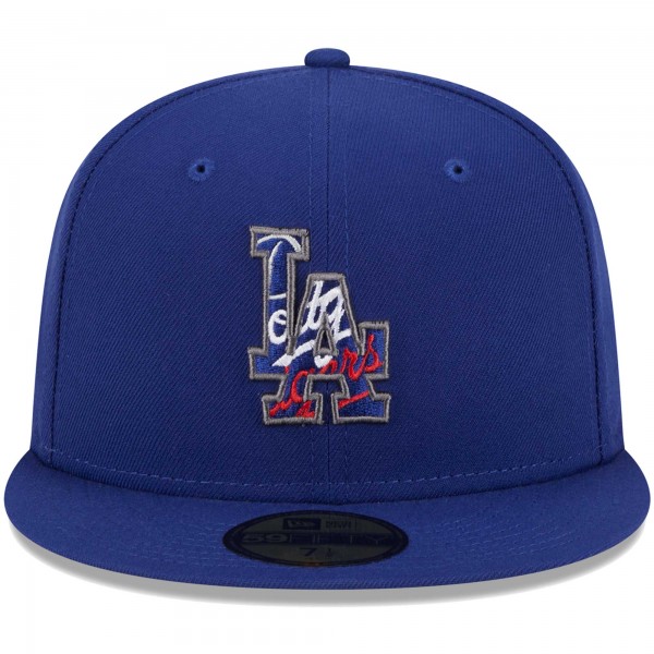 Бейсболка Los Angeles Dodgers New Era Script Fill 59FIFTY - Royal