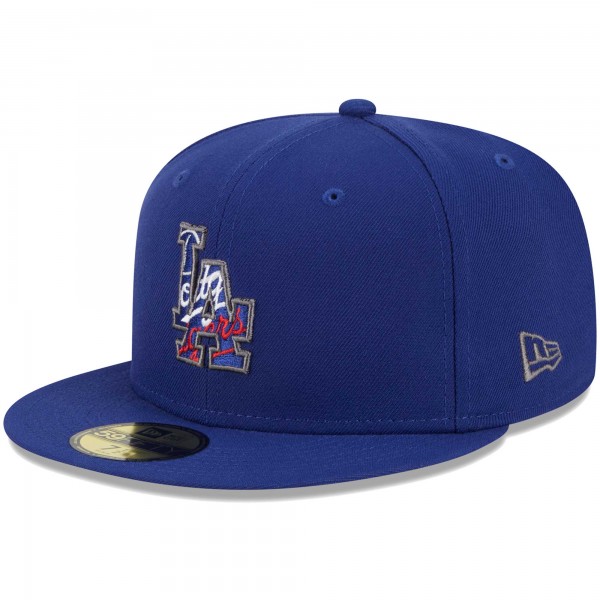 Бейсболка Los Angeles Dodgers New Era Script Fill 59FIFTY - Royal