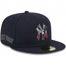 Бейсболка New York Yankees New Era Script Fill 59FIFTY - Navy