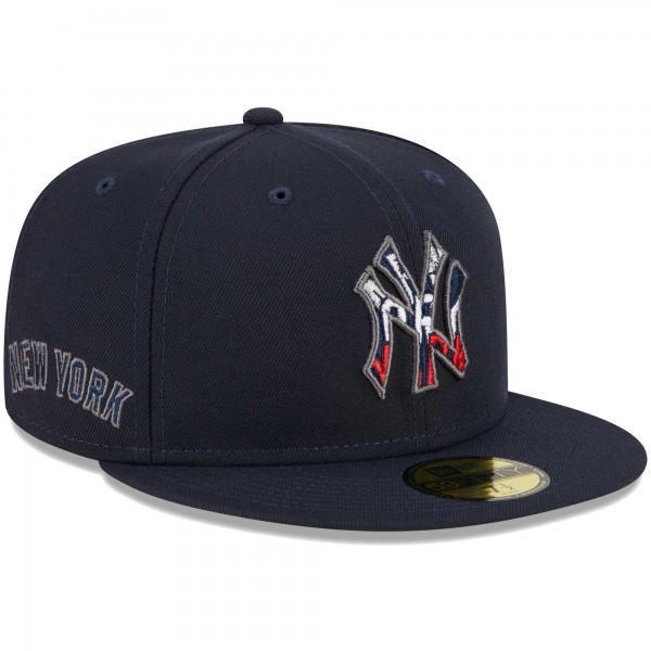 Бейсболка New York Yankees New Era Script Fill 59FIFTY - Navy