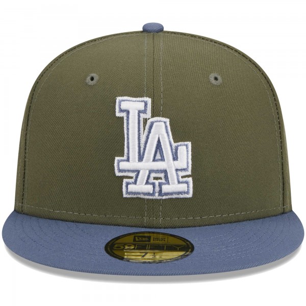 Бейсболка Los Angeles Dodgers New Era 59FIFTY - Olive/Blue