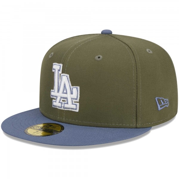 Бейсболка Los Angeles Dodgers New Era 59FIFTY - Olive/Blue