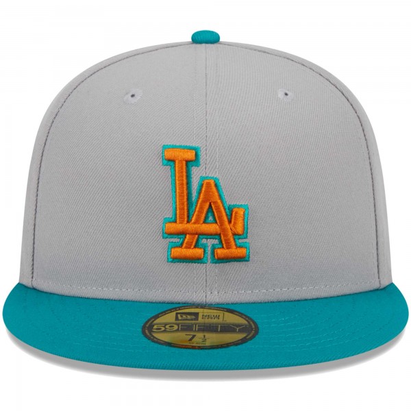Бейсболка Los Angeles Dodgers New Era  59FIFTY - Gray/Teal