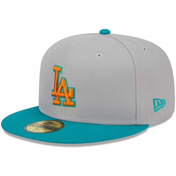 Бейсболка Los Angeles Dodgers New Era  59FIFTY - Gray/Teal