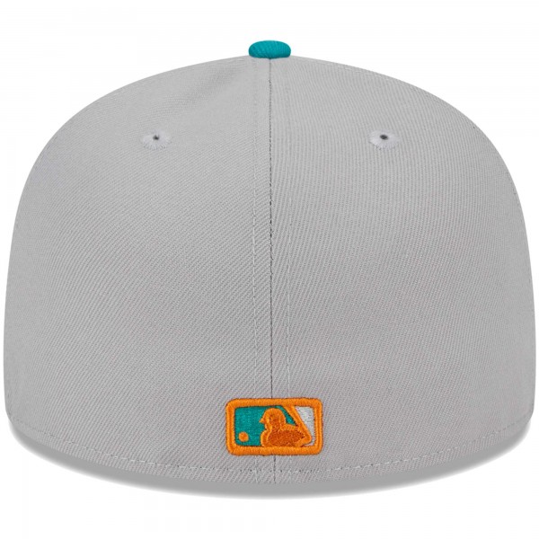 Бейсболка Los Angeles Dodgers New Era  59FIFTY - Gray/Teal