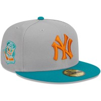 Бейсболка New York Yankees New Era Gray/Teal 59FIFTY