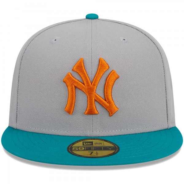 Бейсболка New York Yankees New Era  59FIFTY - Gray/Teal