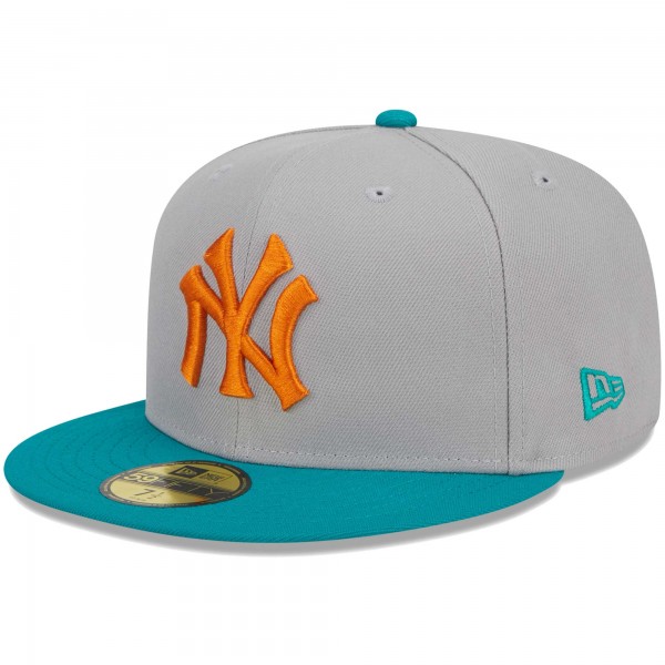 Бейсболка New York Yankees New Era  59FIFTY - Gray/Teal