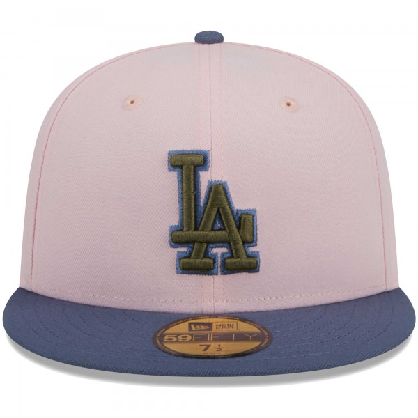 Бейсболка Los Angeles Dodgers New Era  Olive Undervisor 59FIFTY - Pink/Blue