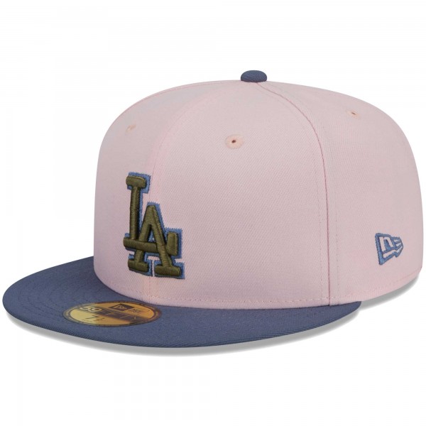 Бейсболка Los Angeles Dodgers New Era  Olive Undervisor 59FIFTY - Pink/Blue
