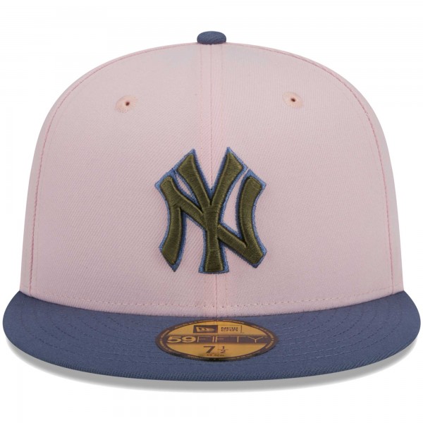Бейсболка New York Yankees New Era  Olive Undervisor 59FIFTY - Pink/Blue