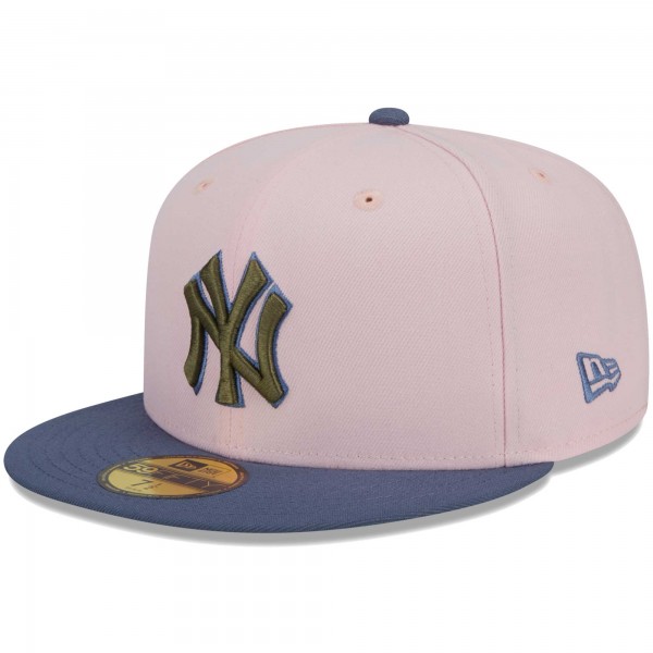 Бейсболка New York Yankees New Era  Olive Undervisor 59FIFTY - Pink/Blue