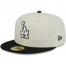 Бейсболка Los Angeles Dodgers New Era Chrome 59FIFTY - Stone/Black