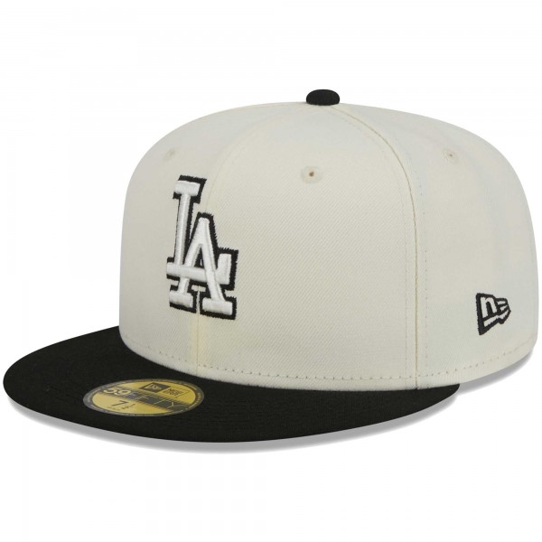 Бейсболка Los Angeles Dodgers New Era Chrome 59FIFTY - Stone/Black