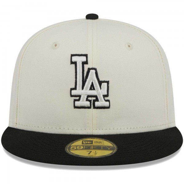 Бейсболка Los Angeles Dodgers New Era Chrome 59FIFTY - Stone/Black