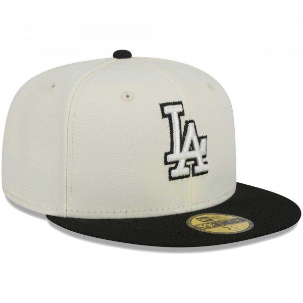 Бейсболка Los Angeles Dodgers New Era Chrome 59FIFTY - Stone/Black