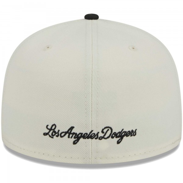 Бейсболка Los Angeles Dodgers New Era Chrome 59FIFTY - Stone/Black