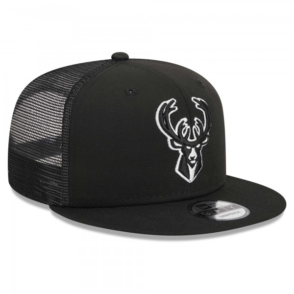 Бейсболка Milwaukee Bucks New Era Black 9FIFTY