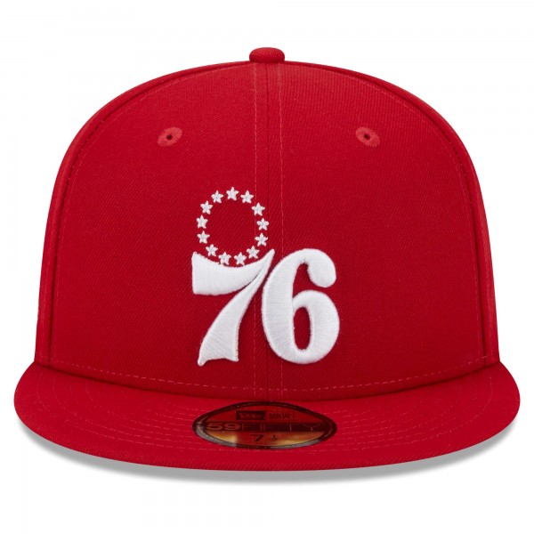 Бейсболка Philadelphia 76ers New Era Evergreen 59FIFTY - Red