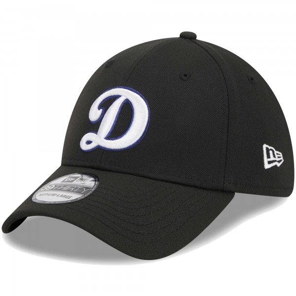 Бейсболка Los Angeles Dodgers New Era Black Logo 39THIRTY