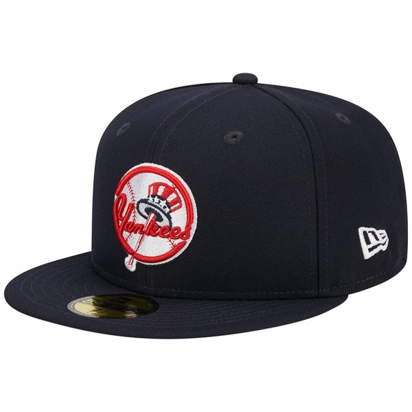 Бейсболка New York Yankees New Era Primary Logo 2000 World Series Team Color 59FIFTY - Navy