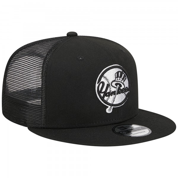 Бейсболка New York Yankees New Era Top Hat Trucker 9FIFTY - Black