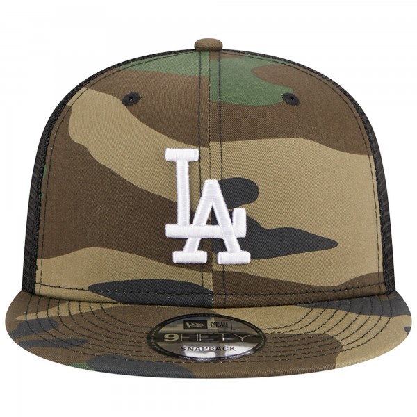 Бейсболка Los Angeles Dodgers New Era Woodland Camo Trucker 9FIFTY - Camo