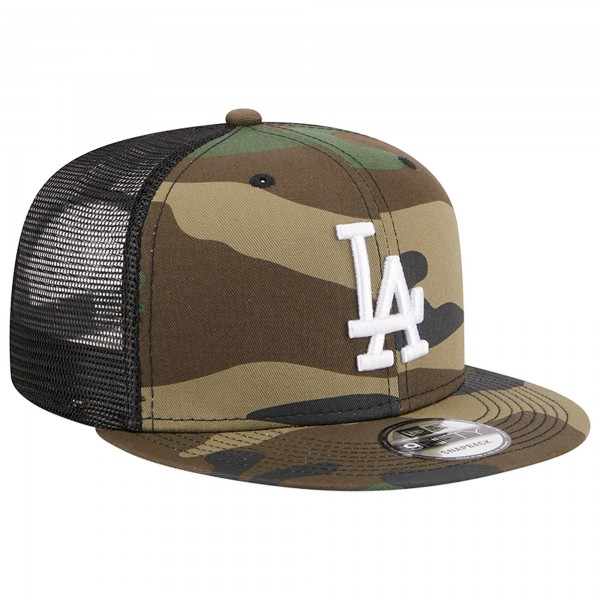 Бейсболка Los Angeles Dodgers New Era Woodland Camo Trucker 9FIFTY - Camo