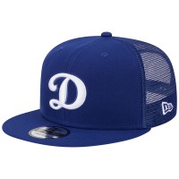 Бейсболка Los Angeles Dodgers New Era Royal D Logo Team Color Trucker 9FIFTY Snapback