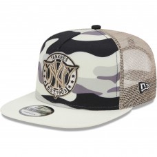 Бейсболка New York Yankees New Era Chrome Camo A-Frame 9FIFTY Trucker - White