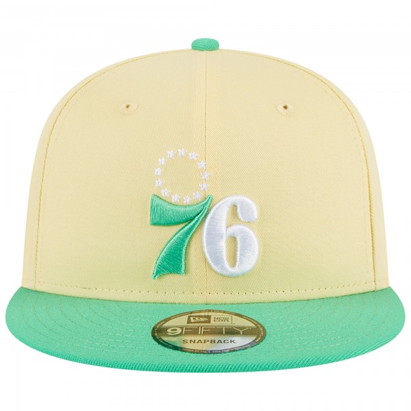 Бейсболка Philadelphia 76ers New Era 9FIFTY - Yellow/Green