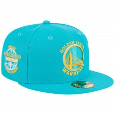 Бейсболка Golden State Warriors New Era 7-Time Champions Breeze Grilled Yellow Undervisor 59FIFTY - Turquoise