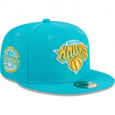 Бейсболка New York Knicks New Era 2-Time Champions Breeze Grilled Yellow Undervisor 59FIFTY - Turquoise