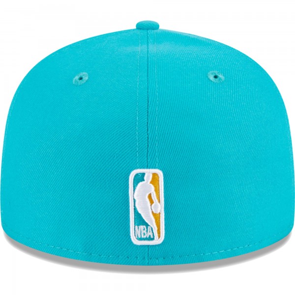 Бейсболка New York Knicks New Era 2-Time Champions Breeze Grilled Yellow Undervisor 59FIFTY - Turquoise
