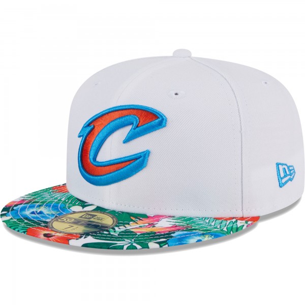 Бейсболка Cleveland Cavaliers New Era 59FIFTY - White