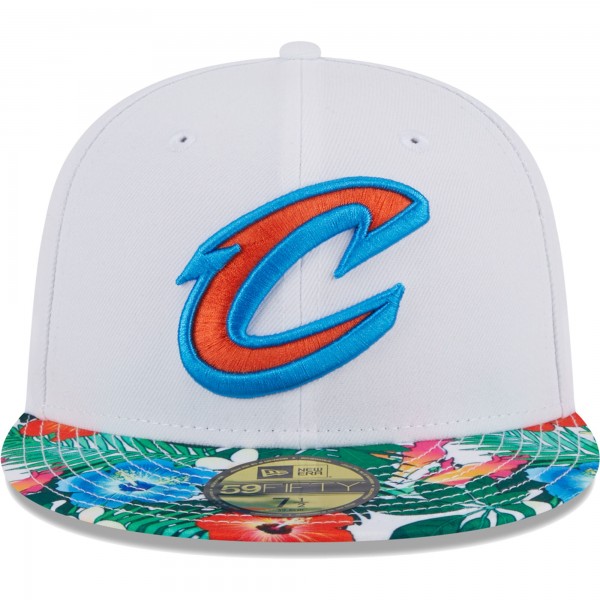 Бейсболка Cleveland Cavaliers New Era 59FIFTY - White